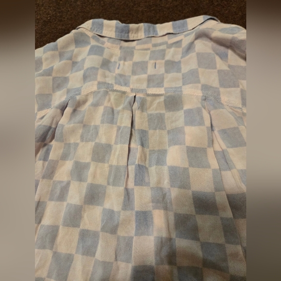 We The Free Pink And Purple Checker Oversized Shirt Size Large - Picture 10 of 12